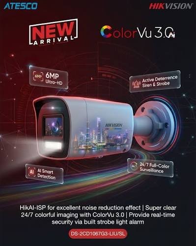 Hikvision 6 MP Bullet Full Colour Night Vision Camera DS-2CD1067G3-LIU